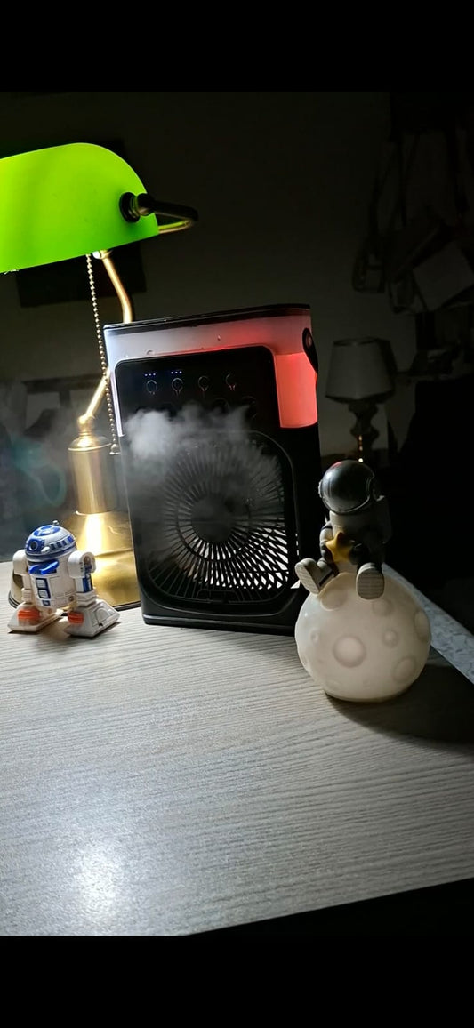 GlowMist™ Portable LED Mist Fan | Stay Cool in Style 💨✨